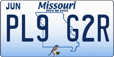 MO license plate PL9G2R