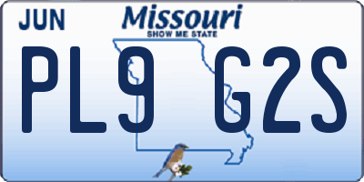 MO license plate PL9G2S