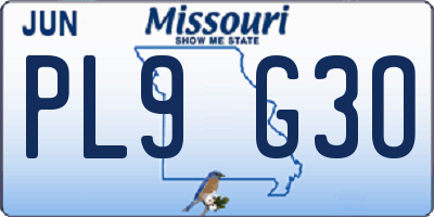 MO license plate PL9G3O