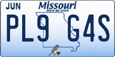 MO license plate PL9G4S