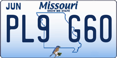 MO license plate PL9G6O