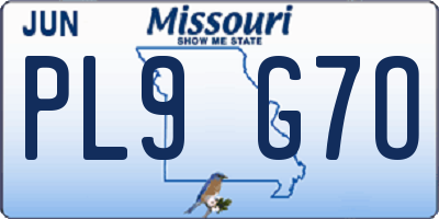 MO license plate PL9G7O