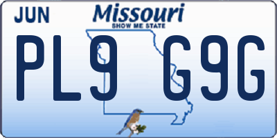 MO license plate PL9G9G