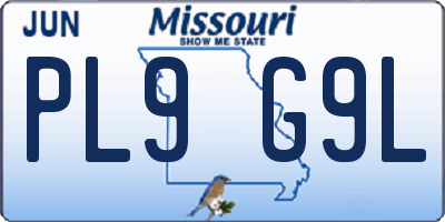 MO license plate PL9G9L