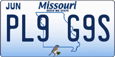 MO license plate PL9G9S