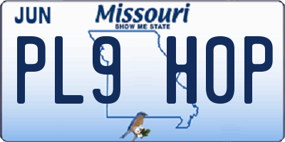 MO license plate PL9H0P