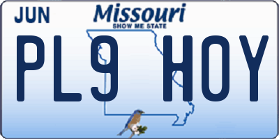 MO license plate PL9H0Y