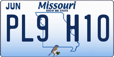 MO license plate PL9H1O