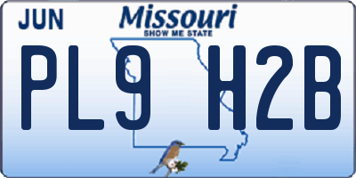 MO license plate PL9H2B