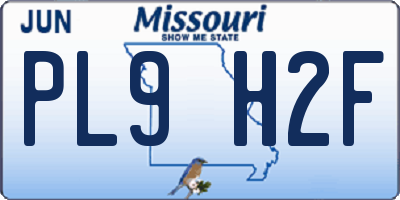 MO license plate PL9H2F