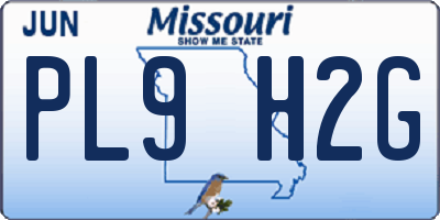 MO license plate PL9H2G