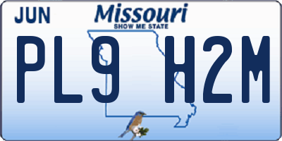 MO license plate PL9H2M