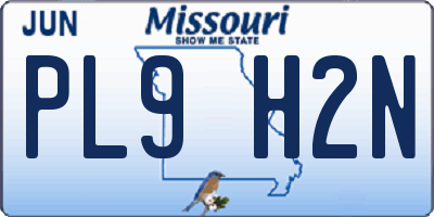 MO license plate PL9H2N