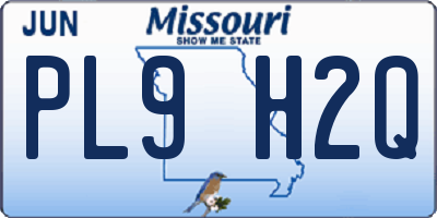 MO license plate PL9H2Q