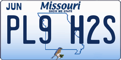 MO license plate PL9H2S