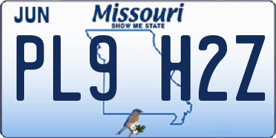 MO license plate PL9H2Z