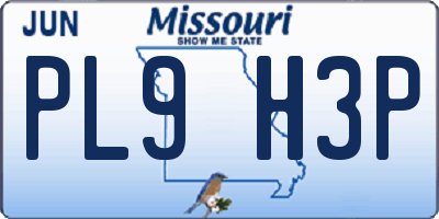 MO license plate PL9H3P