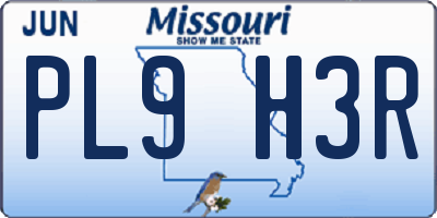 MO license plate PL9H3R