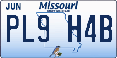 MO license plate PL9H4B