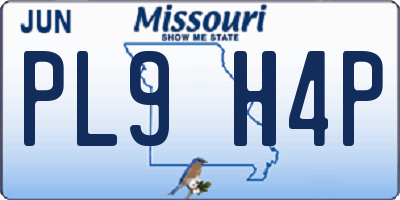 MO license plate PL9H4P