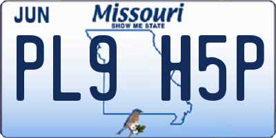 MO license plate PL9H5P