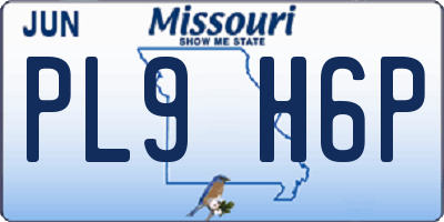 MO license plate PL9H6P