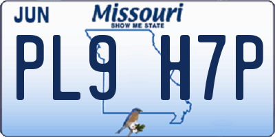 MO license plate PL9H7P