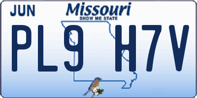 MO license plate PL9H7V