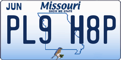 MO license plate PL9H8P