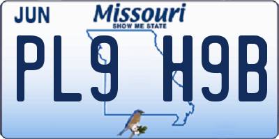 MO license plate PL9H9B