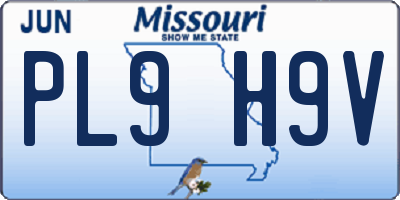 MO license plate PL9H9V
