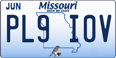 MO license plate PL9I0V