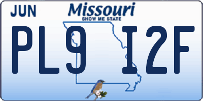 MO license plate PL9I2F