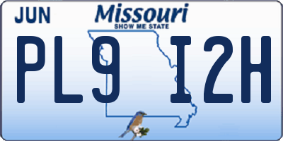MO license plate PL9I2H
