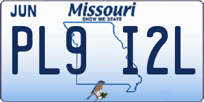 MO license plate PL9I2L