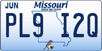 MO license plate PL9I2Q