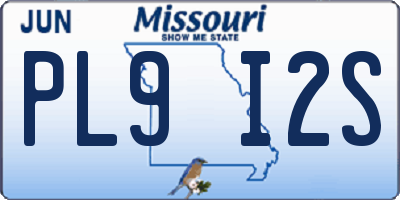MO license plate PL9I2S