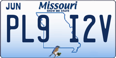 MO license plate PL9I2V