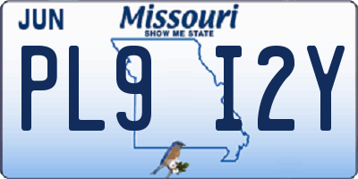 MO license plate PL9I2Y