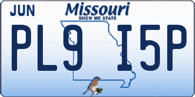 MO license plate PL9I5P