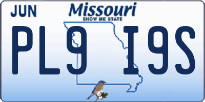 MO license plate PL9I9S