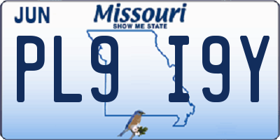 MO license plate PL9I9Y