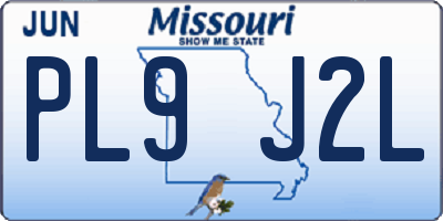 MO license plate PL9J2L