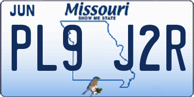 MO license plate PL9J2R