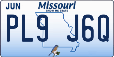MO license plate PL9J6Q