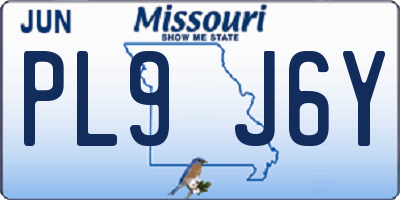 MO license plate PL9J6Y