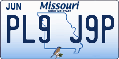 MO license plate PL9J9P