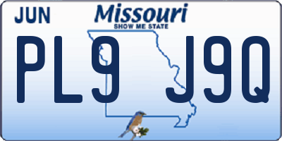 MO license plate PL9J9Q