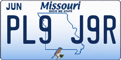 MO license plate PL9J9R