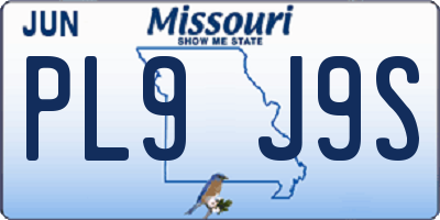 MO license plate PL9J9S